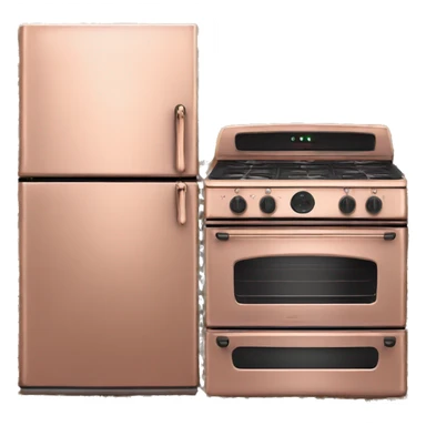 Realistic rose gold stove oven decorated in leopard print pattern. sticker