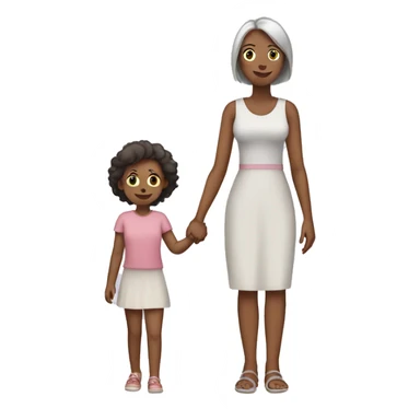 mum with daughter holding hands sticker