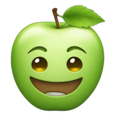 smirking apple sticker