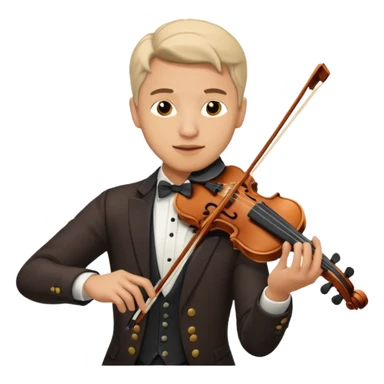 male violinist sticker