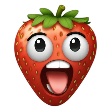 strawberry criying sticker