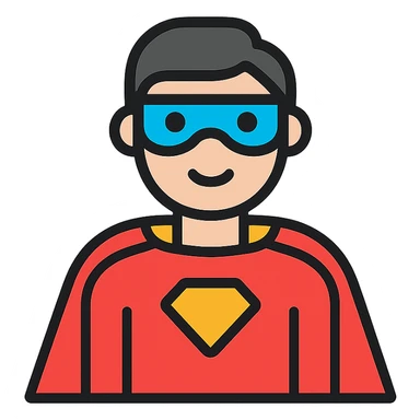 A superhero sticker