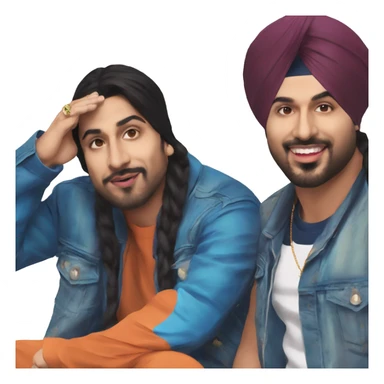 Karan aujla with sidhu moosewala sticker