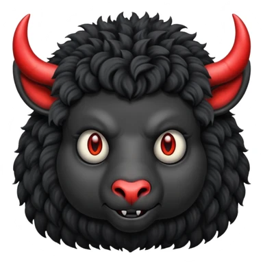 Black sheep with devil horns sticker