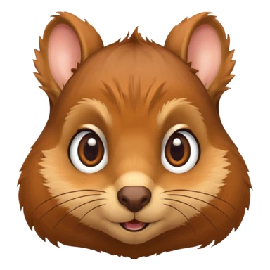 Squirrel face emoji sticker