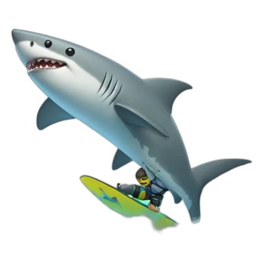 kitesurfing shark sticker
