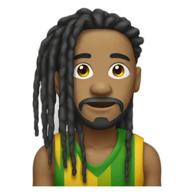 Rasta dreads jamaican sticker