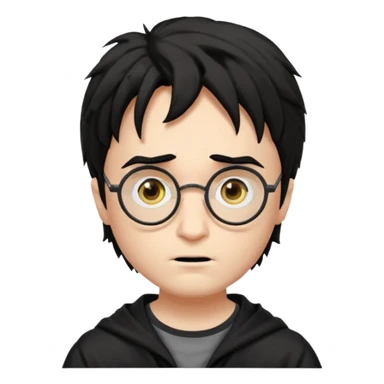 Harry Potter a pale white with shaggy black hair, glasses with a lightning-shaped scar on his forehead. He goes to Hogwarts School of Witchcraft and Wizardry to learn the magic of the wizarding world. sticker