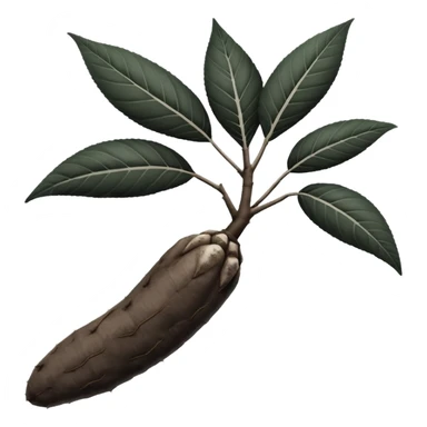 



cassava root black and white sticker