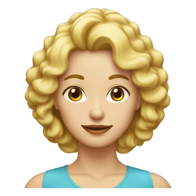 Mujer 60 años rubia pelo rizado sticker