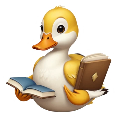 duck with book sticker