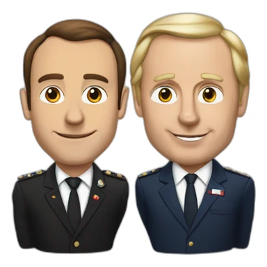 macron et poutine  sticker