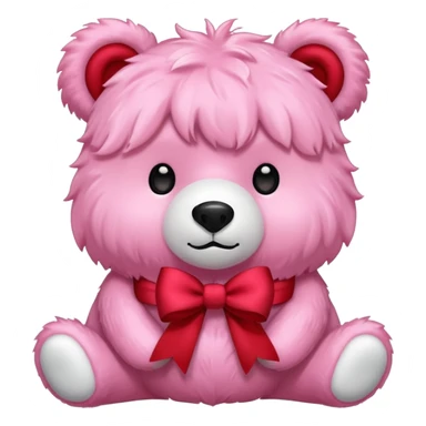Pink bear with bow  sticker