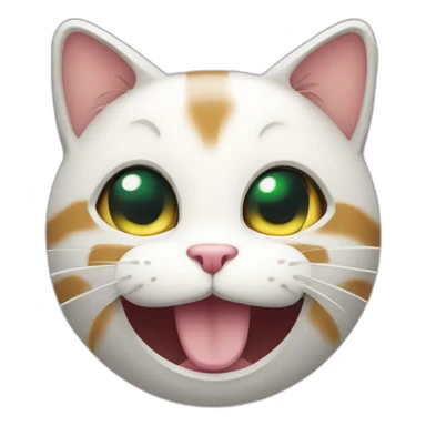 cure cat smiling sticker