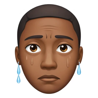 un homme noir qui pleure sticker