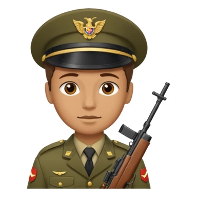 Soldier with rifle sticker