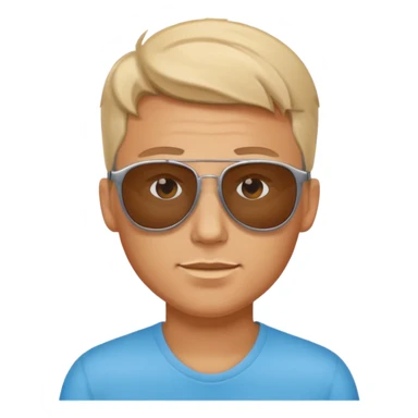 white male model wearing sunglasses full body sticker