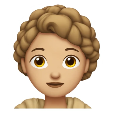 girl with light brown hair and brown eyes sleeping under a blanket in a bun sticker