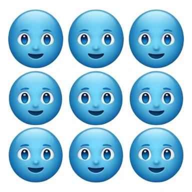 Blue emoji  sticker