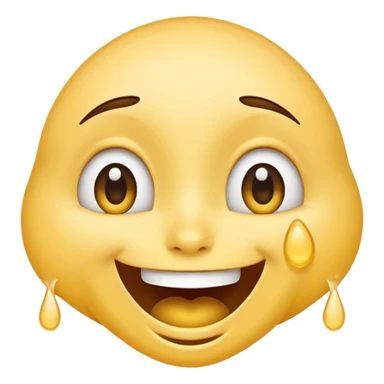 A joyful face emoji with wide eyes and a big smile, tears of laughter flowing.  sticker