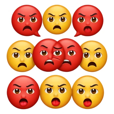 Angry emojis sending kisses sticker