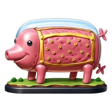  jeff koons style SPAM MEAT FINE ART sculpture landscape  sticker