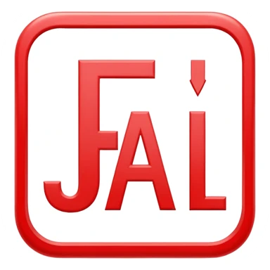 The Letters “fall risk” on a red square sticker