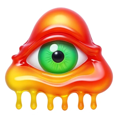gummy neon melted eye sticker