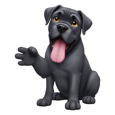  A purple Cane Corso clapping his paws enthusiastically. sticker