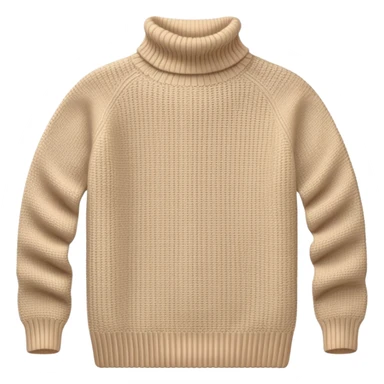 Turtleneck beige sweater sticker