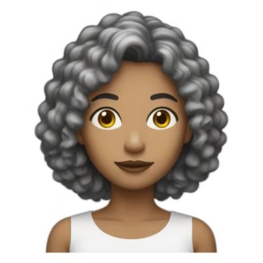 Mulher branca com cabelo escuro sticker