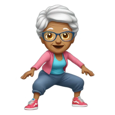 A grandmother who does breakdance sticker