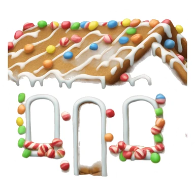 Gingerbread house candy sticker