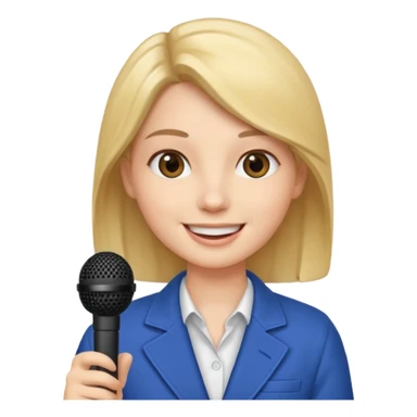presenter holding mic sticker