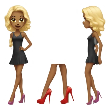 Girl in high heels sticker
