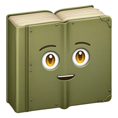 Khaki colored book sticker