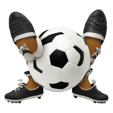 schreiender Fußball mit Schuh sticker