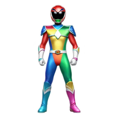 rainbow Power ranger full body sticker