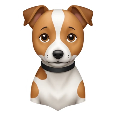 a white jack russell cross sticker