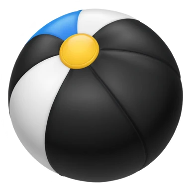 black beach ball sticker