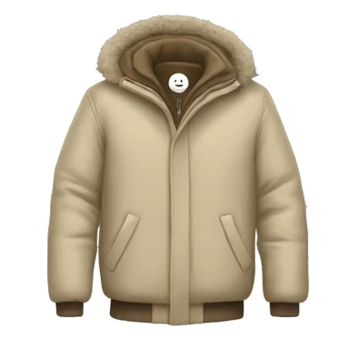 Beige winter jacket sticker
