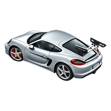 Porsche Cayman mit Skiträger sticker