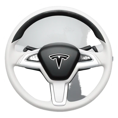 White stearing wheel Tesla model 3  sticker