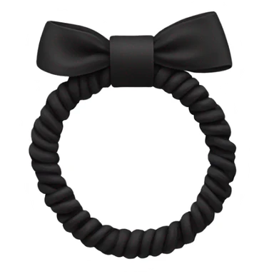 black elastic hair tie alone sticker