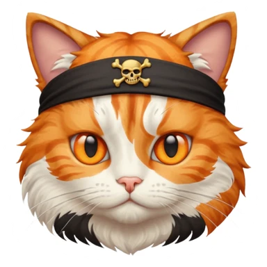 pirate cat with eye patch sticker