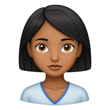 Chica morena con pelo negro  sticker