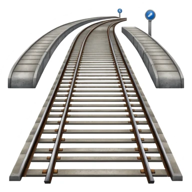 train platform with tracks sticker