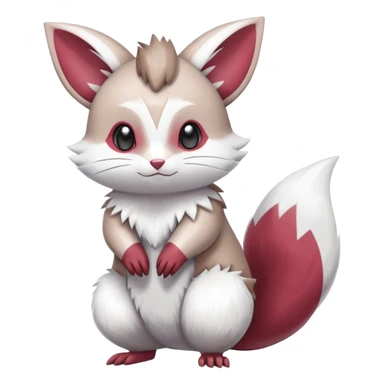 Shiny Silvery Furret-Minccino-Zangoose-Emilia-Hybrid (Full body) sticker