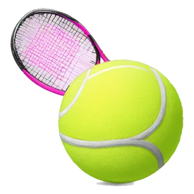 pink tennis ball sticker