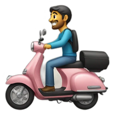 Lebanese on a scooter sticker